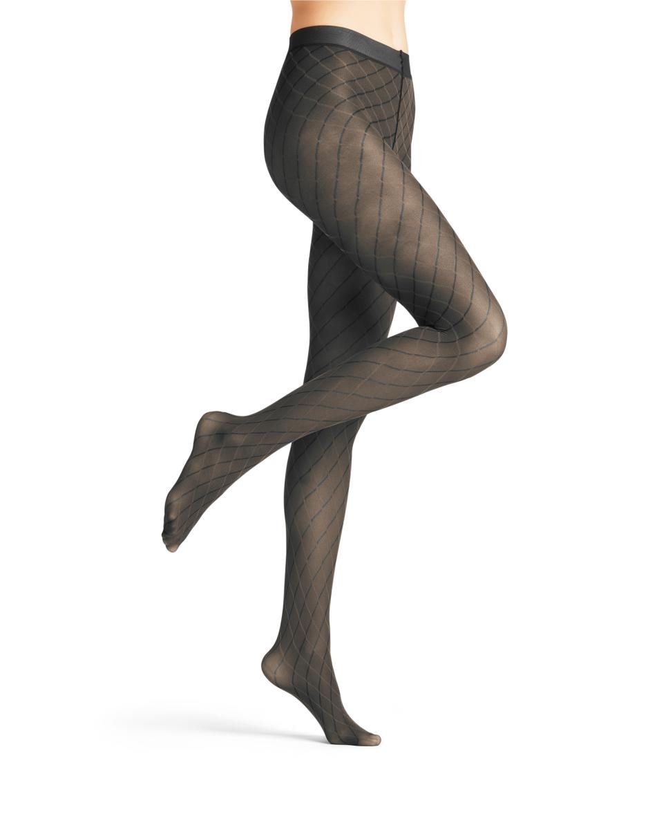 Collants Semi Opacos com Estampado Cinzento-4