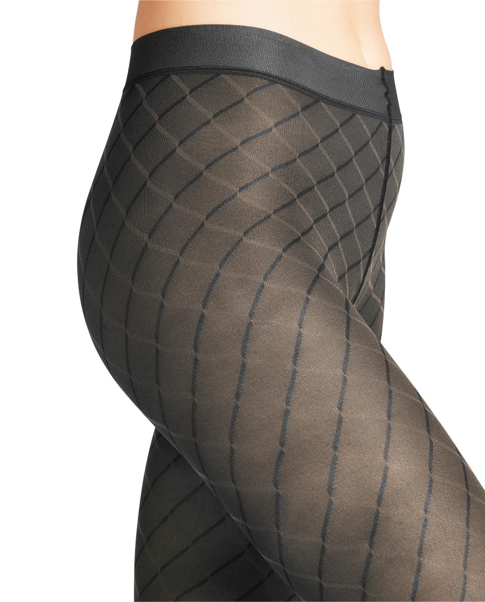 Collants Semi Opacos com Estampado Cinzento-6