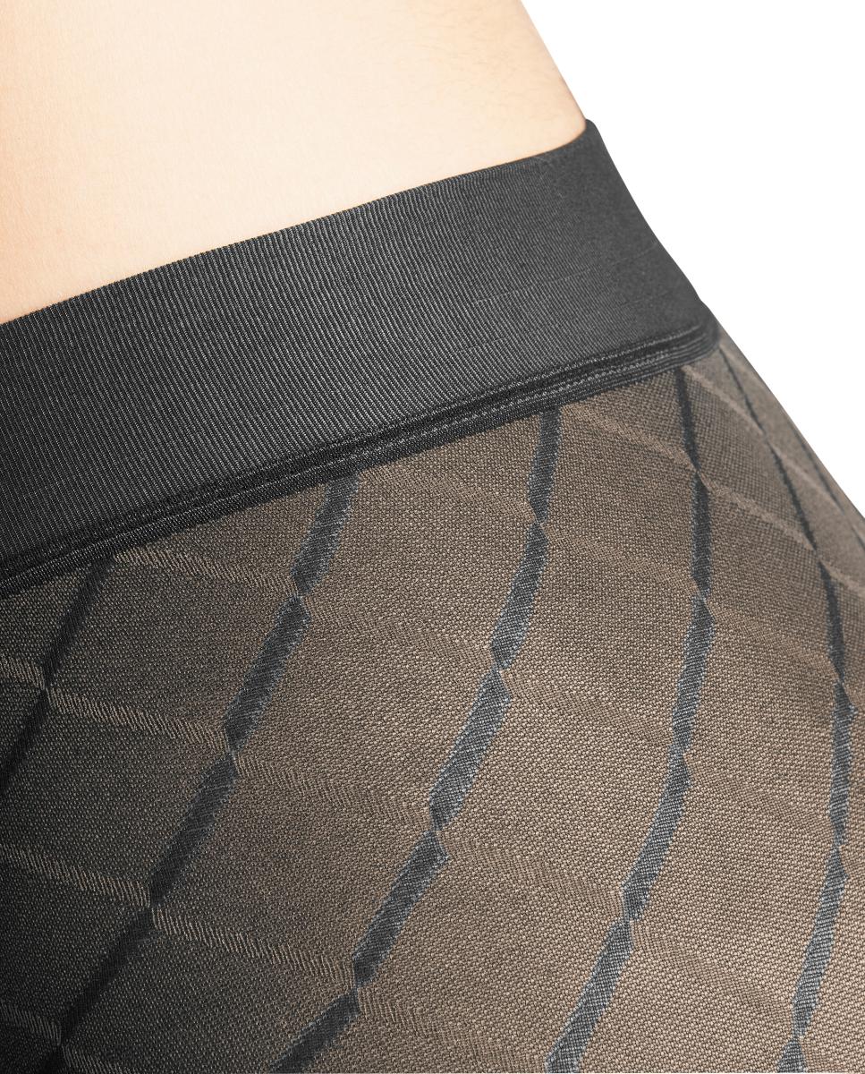 Collants Semi Opacos com Estampado Cinzento-7