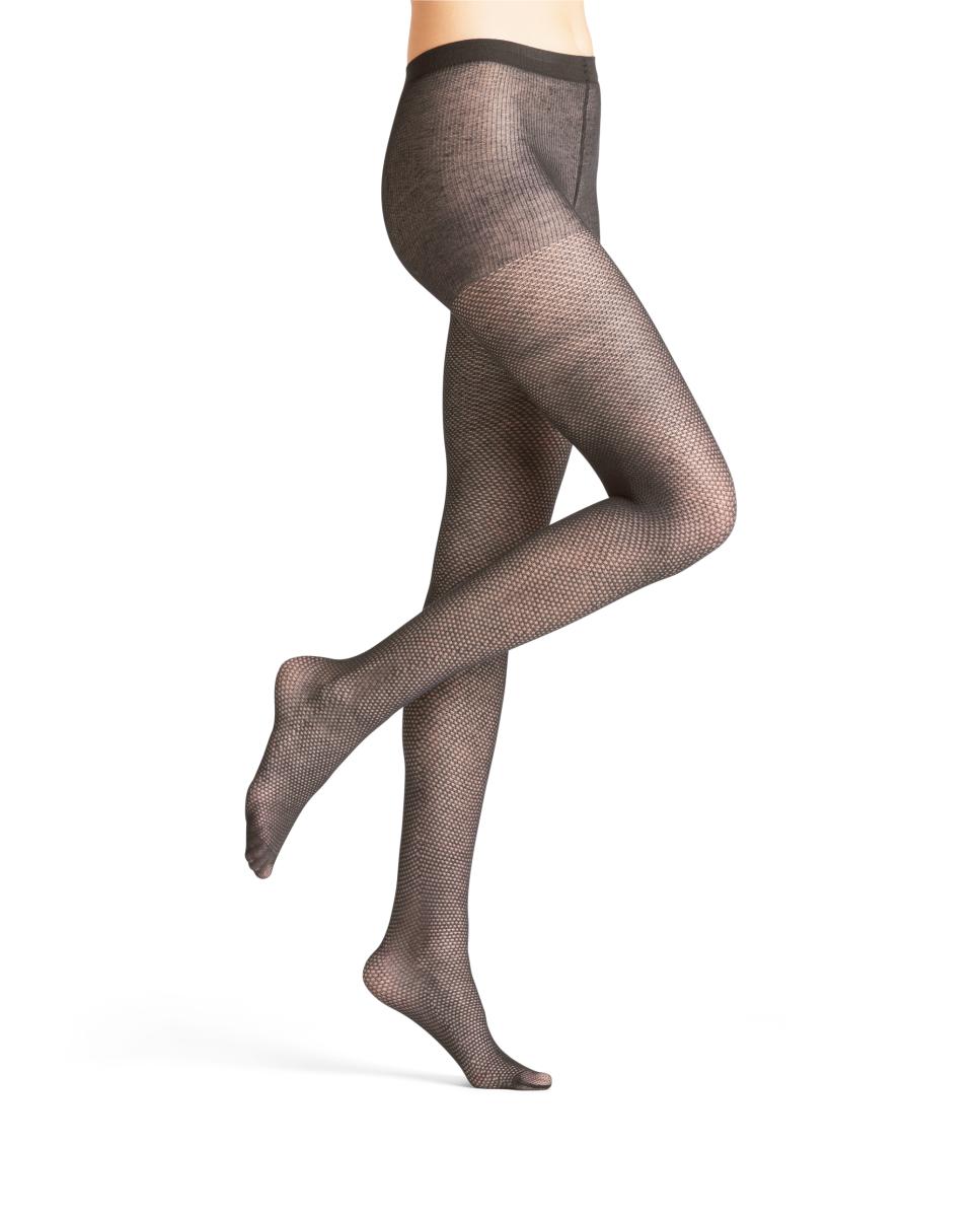 Collants de Algodão com Estampado Gráfico Castanho-escuro-4