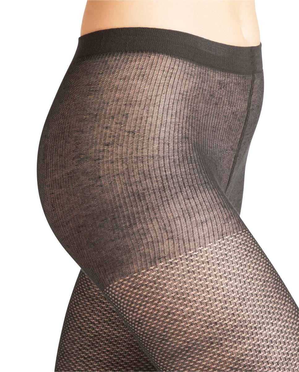Collants de Algodão com Estampado Gráfico Castanho-escuro-6