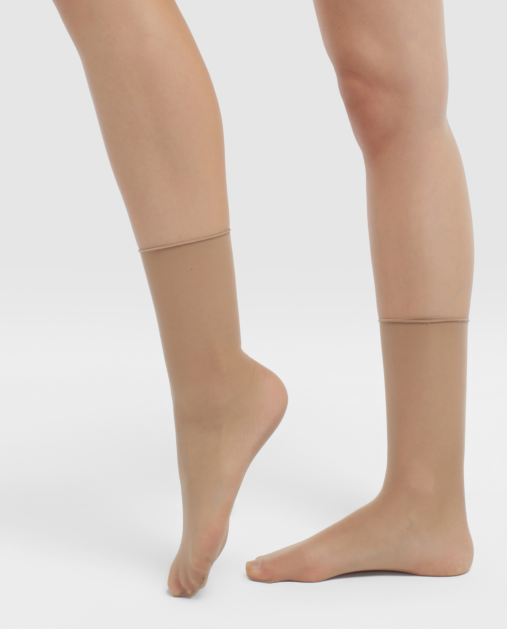 Pack de 2 tobilleros Filodoro liso transparente - Natural Natural-1