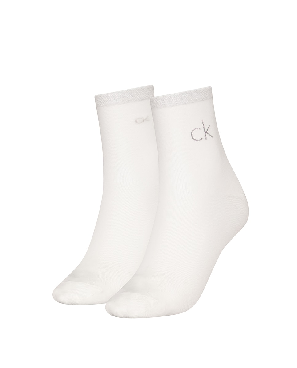 Pack de 2 Pares de Meias Curtas Branco-1