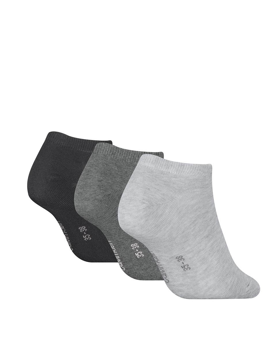 Meias pelo Tornozelo (Pack de 3 Pares) Cinzento-escuro-2