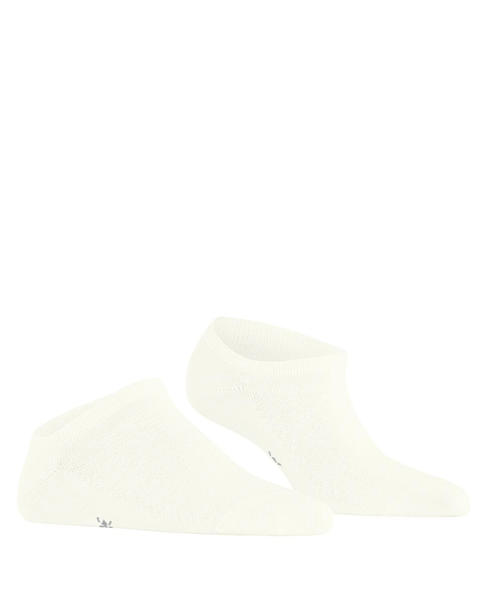 Calcetín tobillero mujer lyocell - Burlington - Blanco Blanco-1