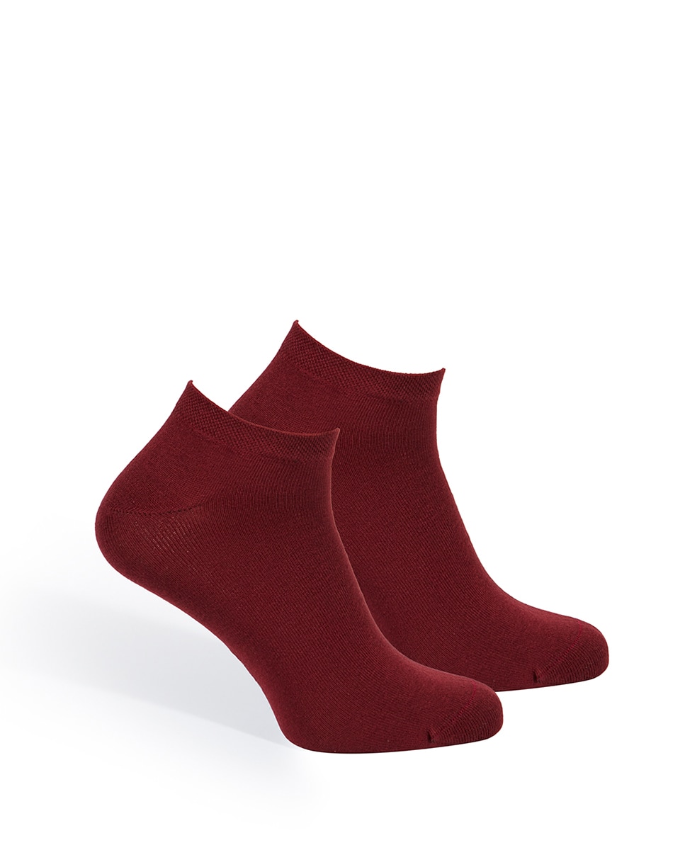 Calcetín multipack tobillero liso - Soxland - Rojo Rojo-1