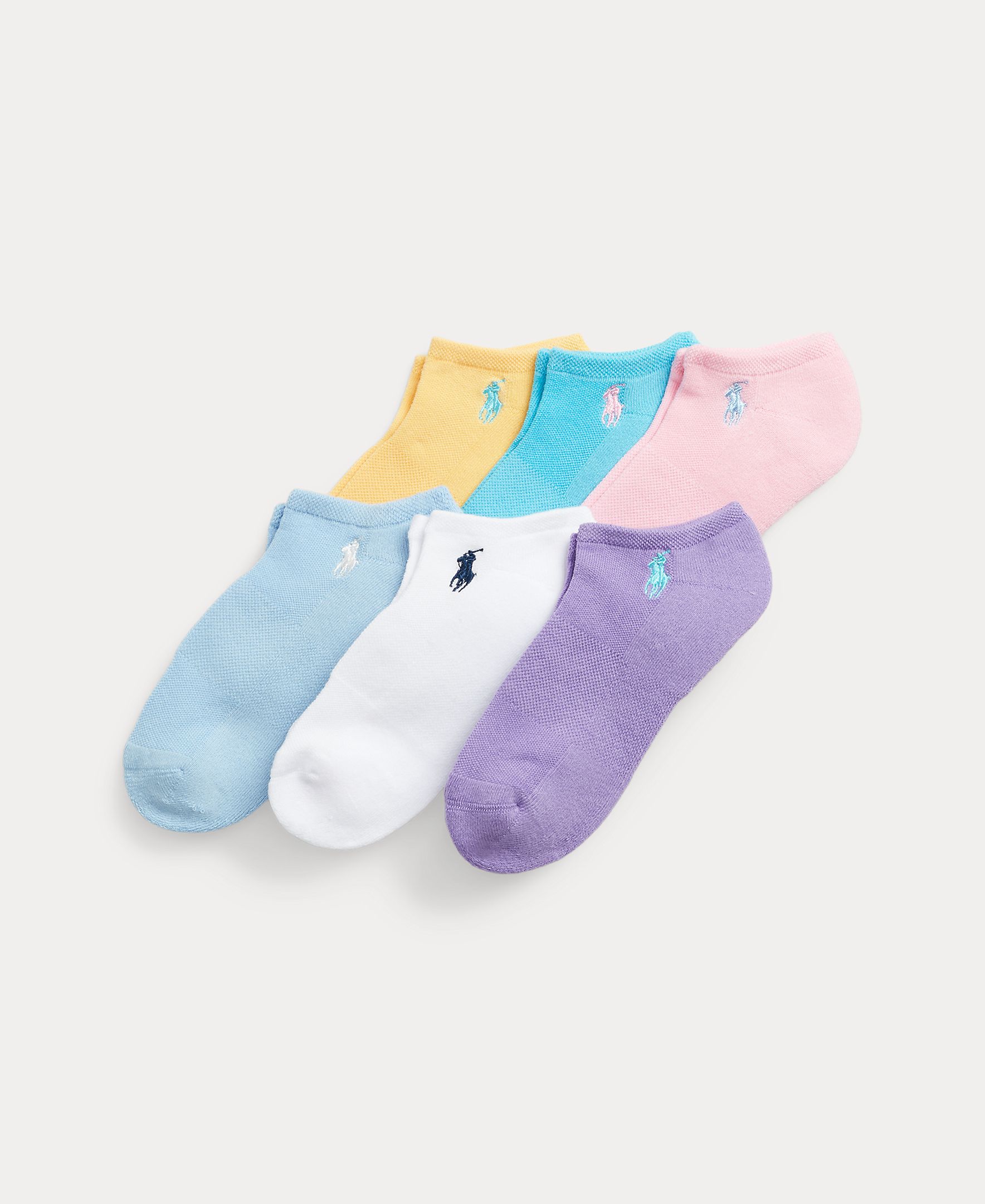 Imagem 0 de Pack de 6 Pares de Meias Curtas com Cavalo Bordado - Multicolor