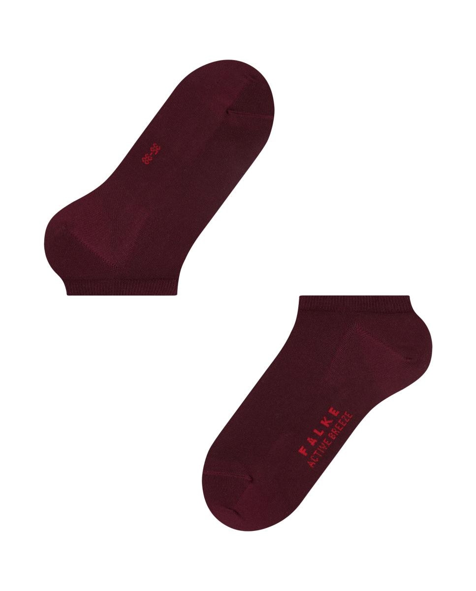 Meias pelo Tornozelo de Tencel Vermelho/Grená-4