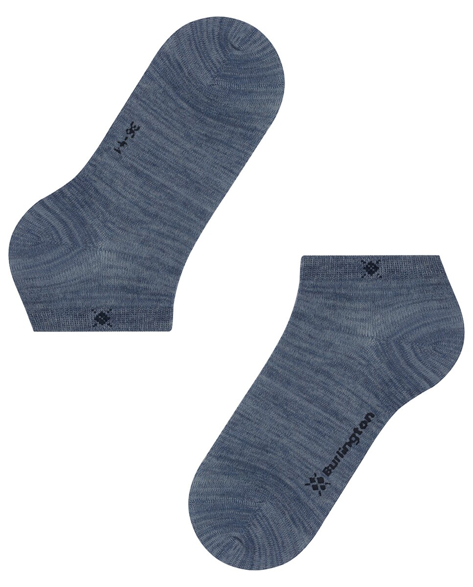 Meias Pelo Tornozelo Mescladas Azul-4