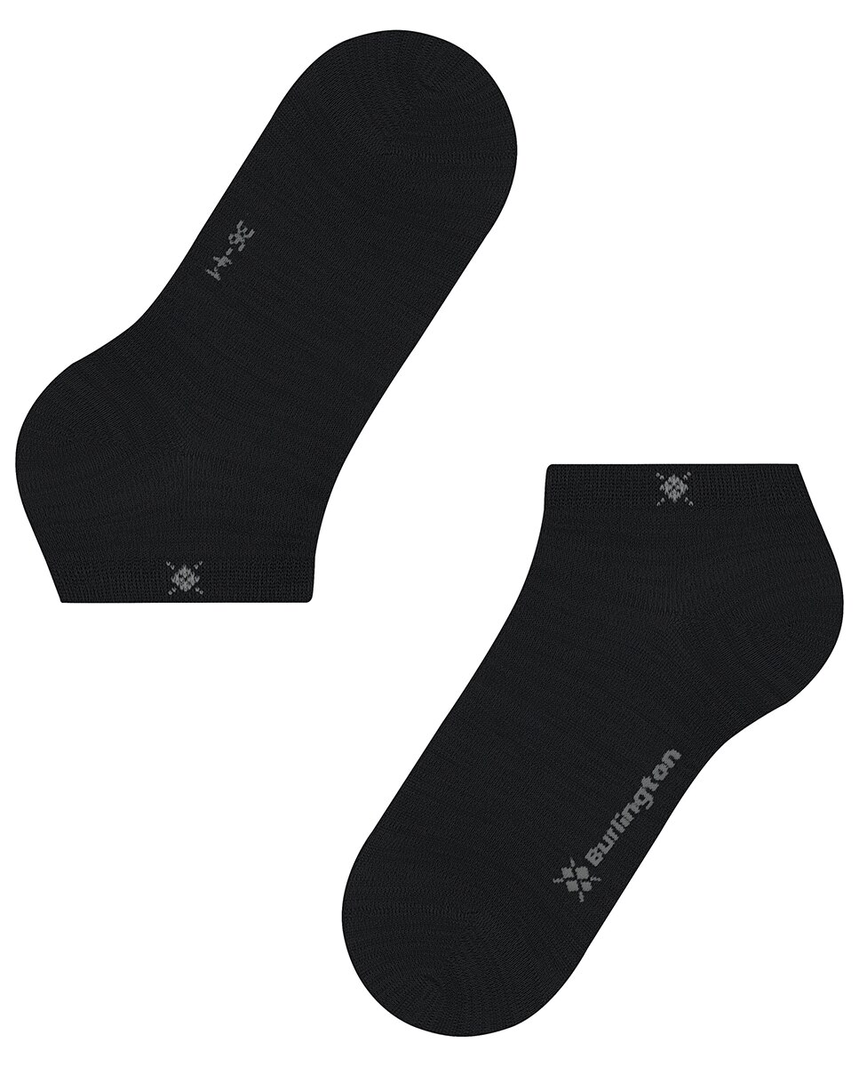 Calcetines tobilleros de mujer jaspeado - Burlington - Negro Negro-4