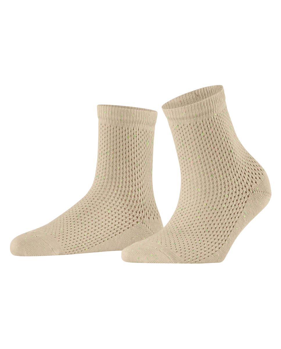 Meias pelo Tornozelo Rendadas Bege-3