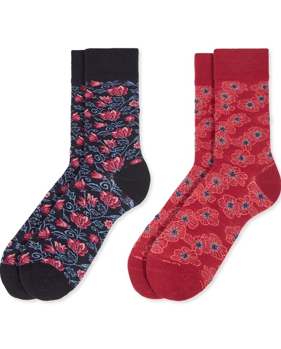 Imagen 0 de Pack 2 calcetines fantasía de bamboo para mujer Multicolor