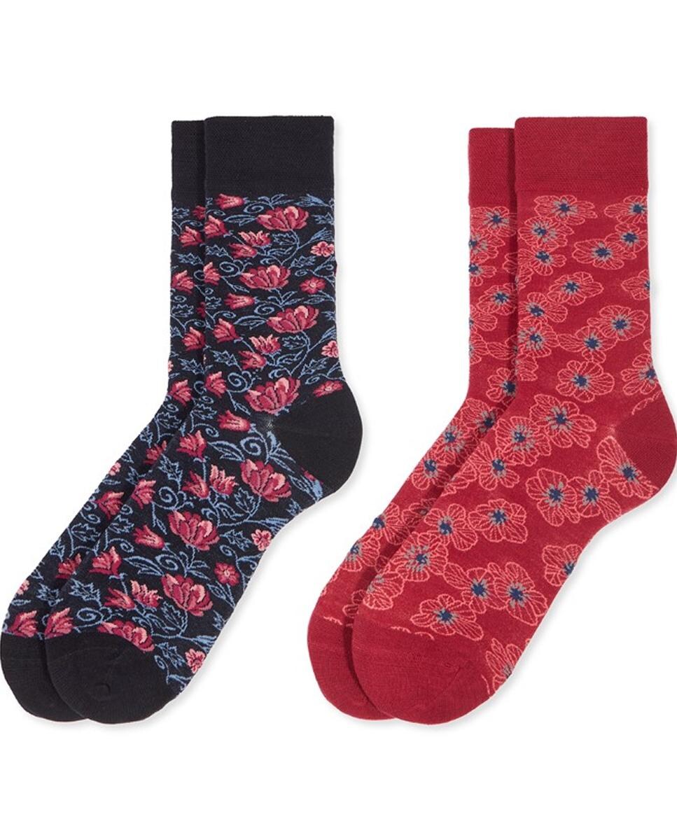 Imagen 1 de Pack 2 calcetines fantasía de bamboo para mujer Multicolor