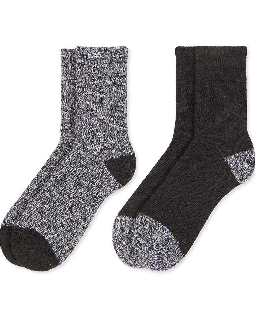 Pack 2 calcetines fantasía nórdicos super soft para mujer - Soxland - Negro Negro-1