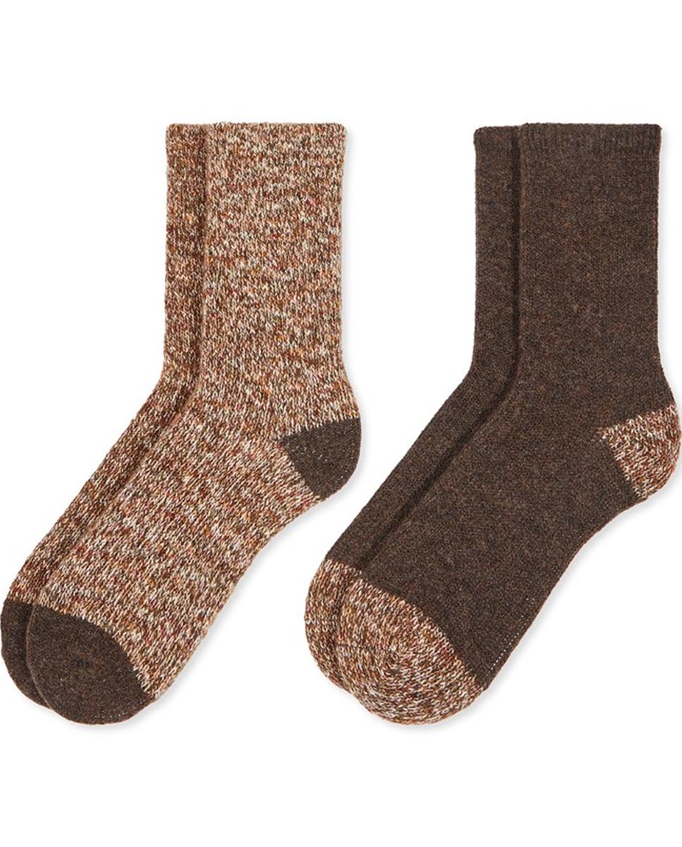 Pack 2 calcetines fantasía nórdicos super soft para mujer - Soxland - Marrón Marrón-1