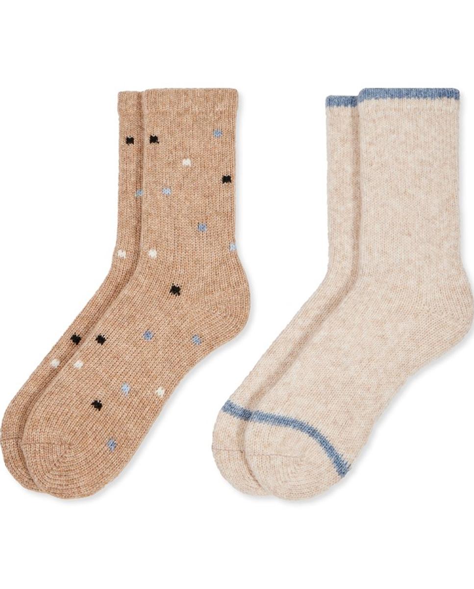 Imagen 0 de Pack 2 calcetines fantasía nórdicos super soft para mujer Beige