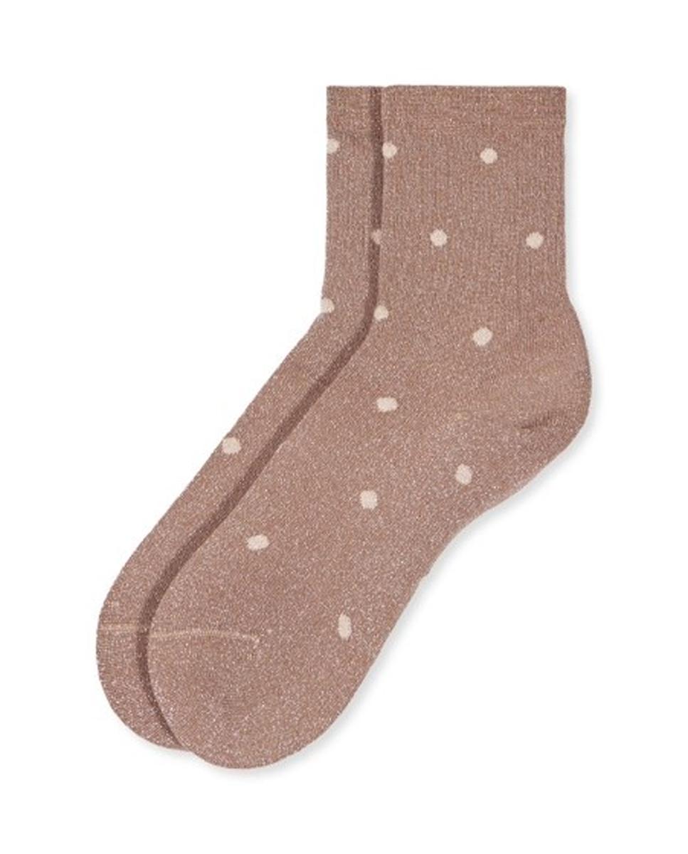 Calcetín de topos lúrex para mujer - Soxland - Camel Camel-1