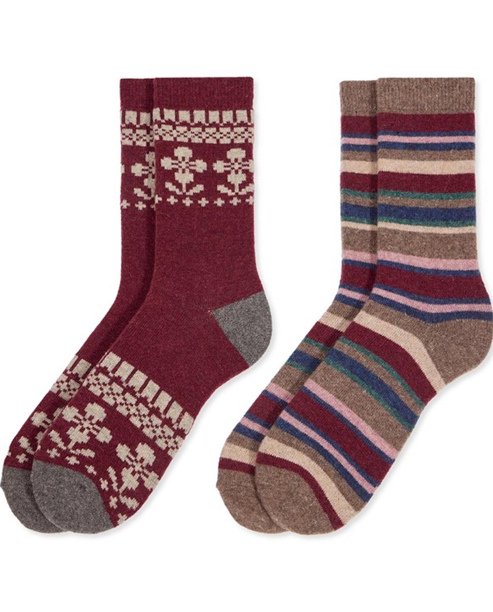 Imagem 0 de Pack de 2 Pares de Meias com Fantasia de Lã Lambswool