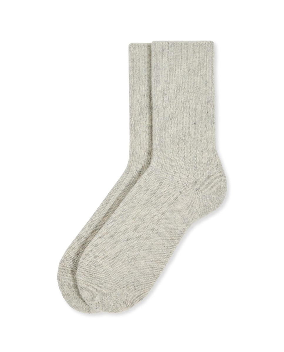 Imagen 1 de Calcetín canalé suave de mujer - Soxland - Gris claro Gris claro
