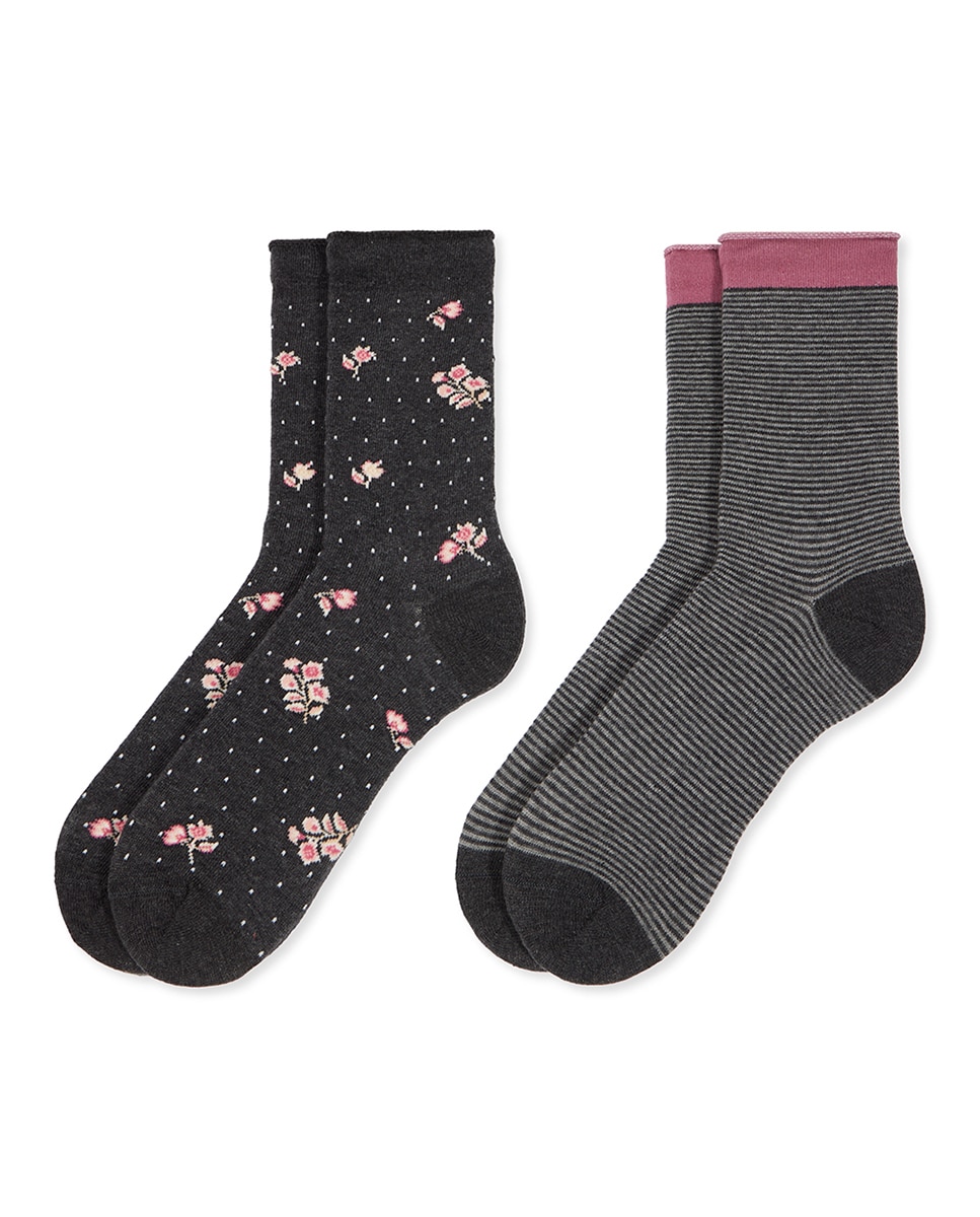 Imagem 0 de Pack de 2 Pares de Meias de Algodão Quente com Fantasia