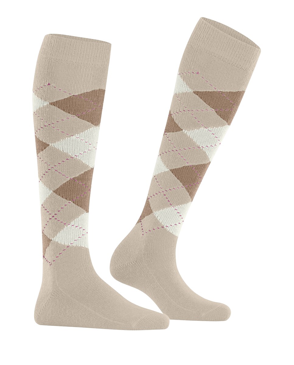 Imagem 0 de Meias altas de mulher Burlington com estampado de losangos