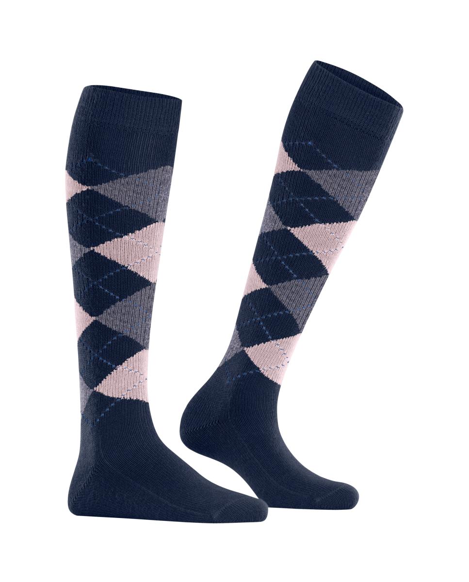 Imagen 0 de Calcetín alto de mujer Burlington con estampado de rombos Multicolor
