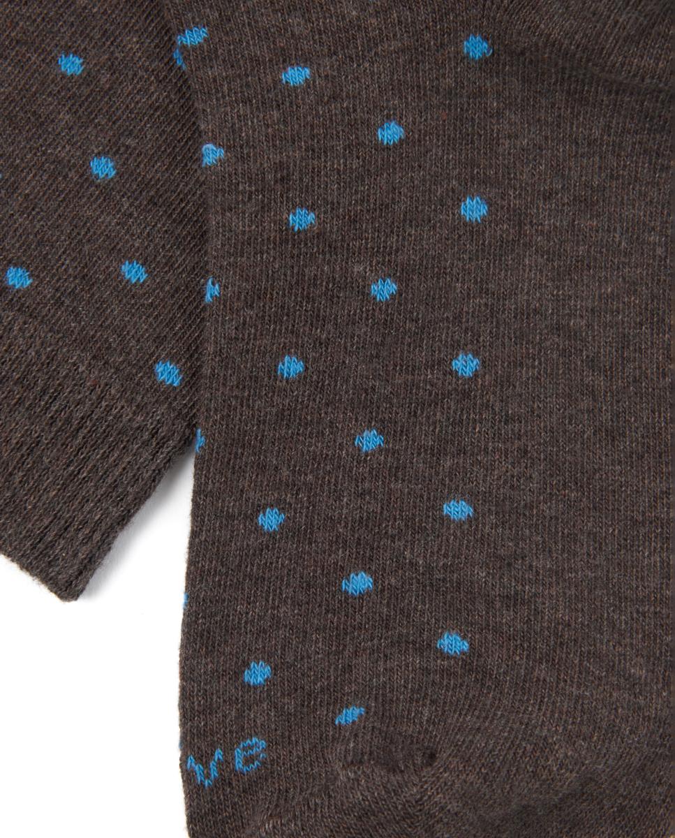 Meias Compridas com Estampado Azul-2