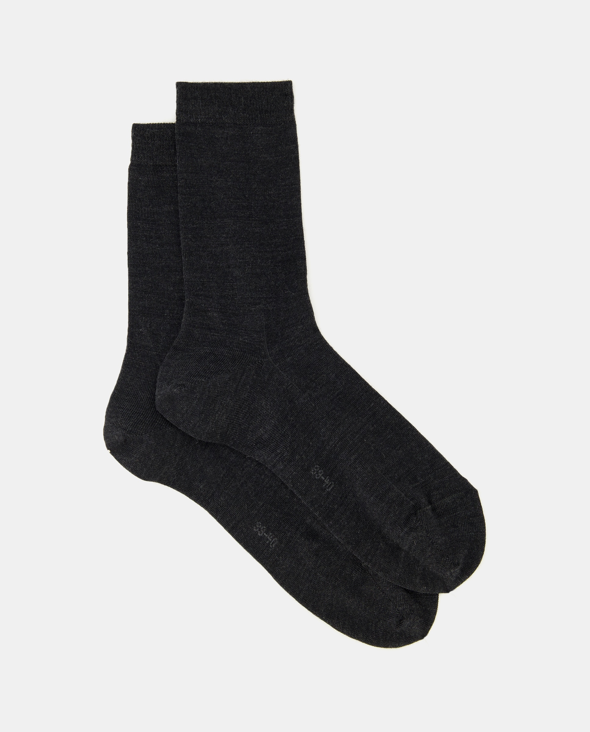 Calcetín de mujer Falke de lana y algodón.Cashmere - Gris oscuro Gris oscuro-1