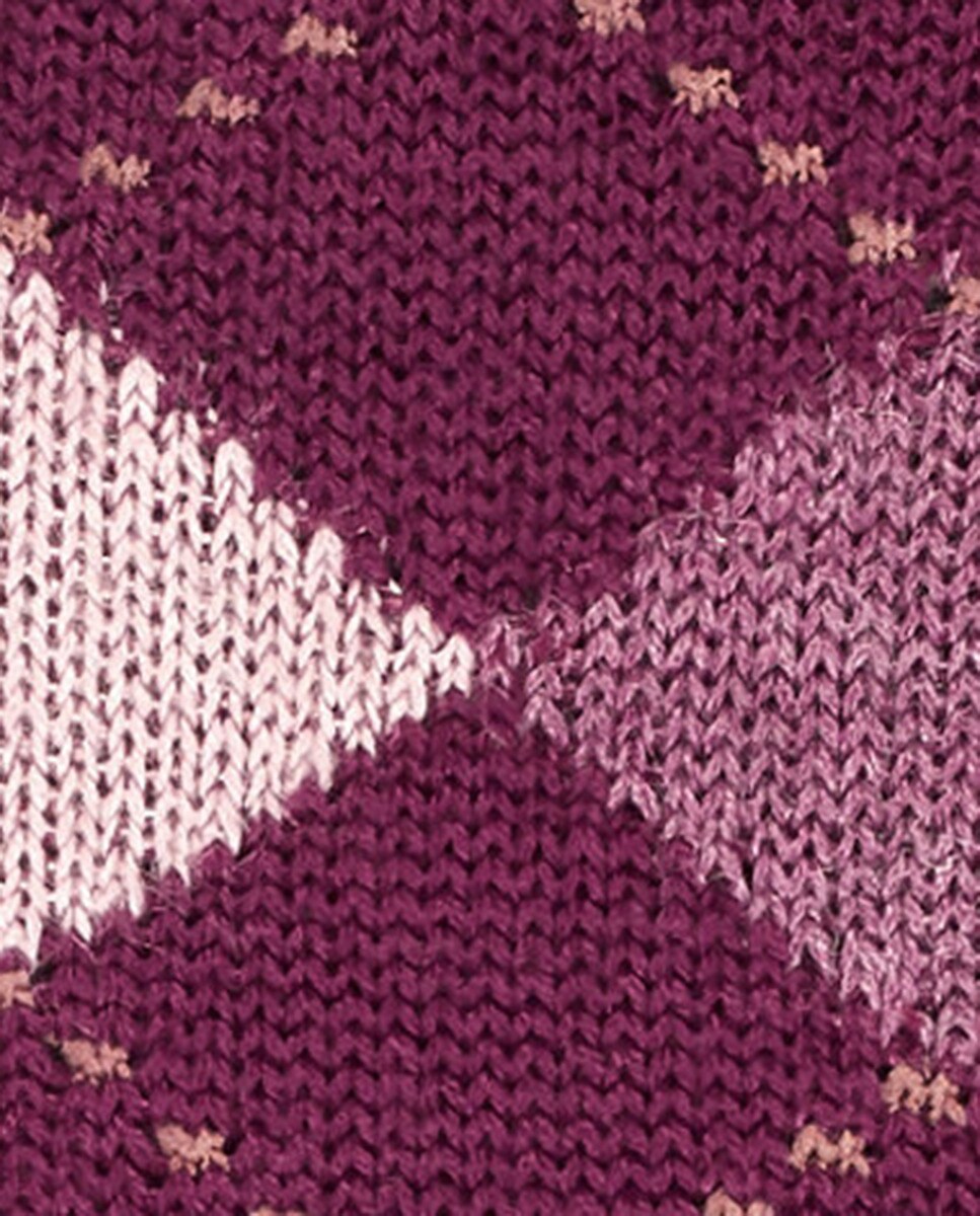 Meias compridas de mulher Burlington com estampado de losangos Rosa-6