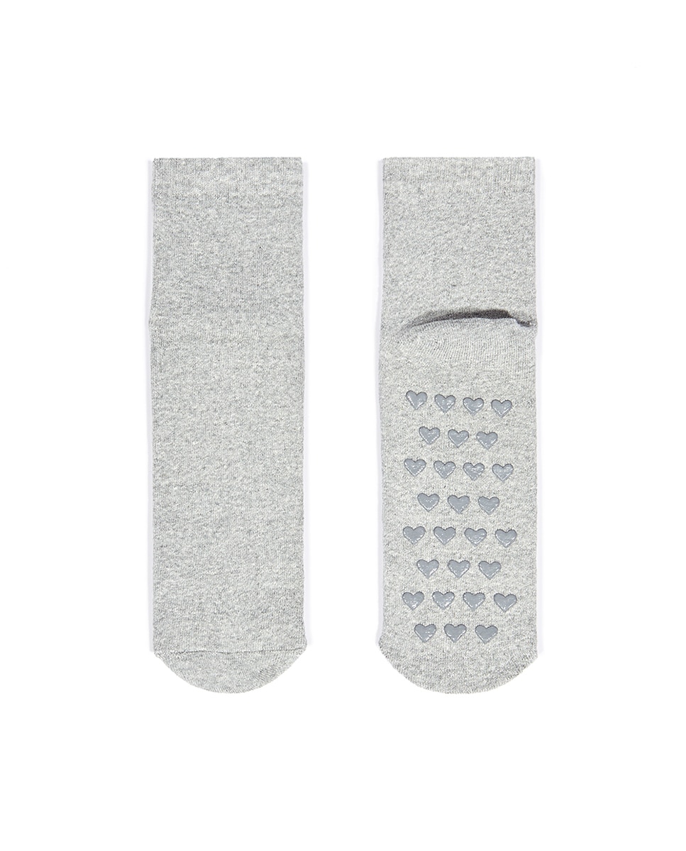 Meias Pilates de mulher Soxland antideslizantes Cinzento-escuro-1