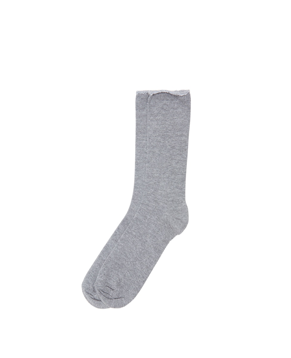 Pack de dois pares de meias de mulher Soxland lisas Cinzento-1