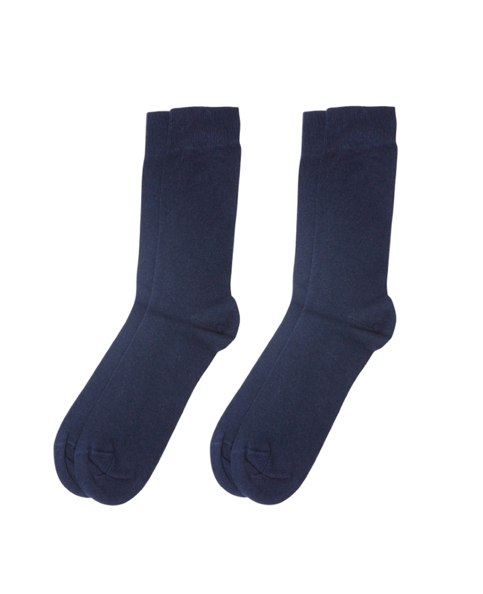 Pack de dois pares de meias de mulher Soxland em cinzento Azul-marinho-1