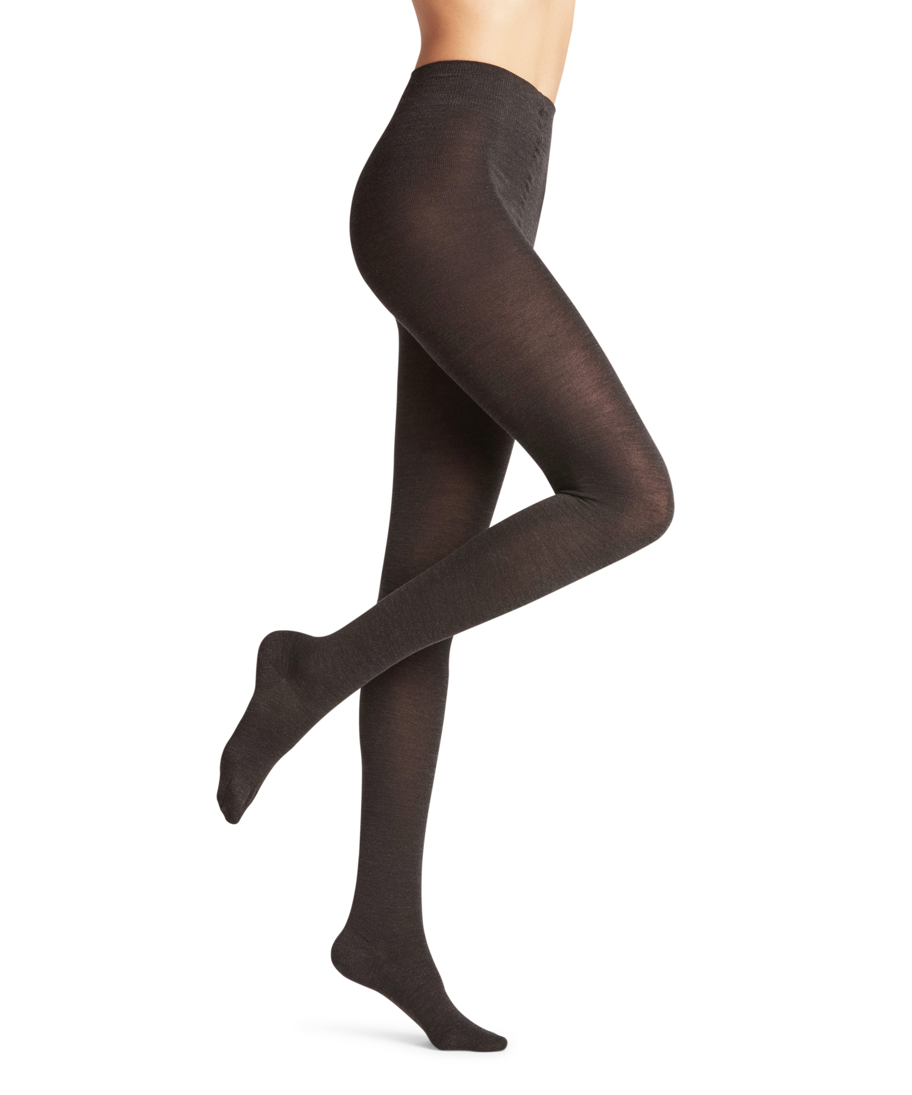 Collants de mulher Falke de lã e algodão Cinzento-escuro-3