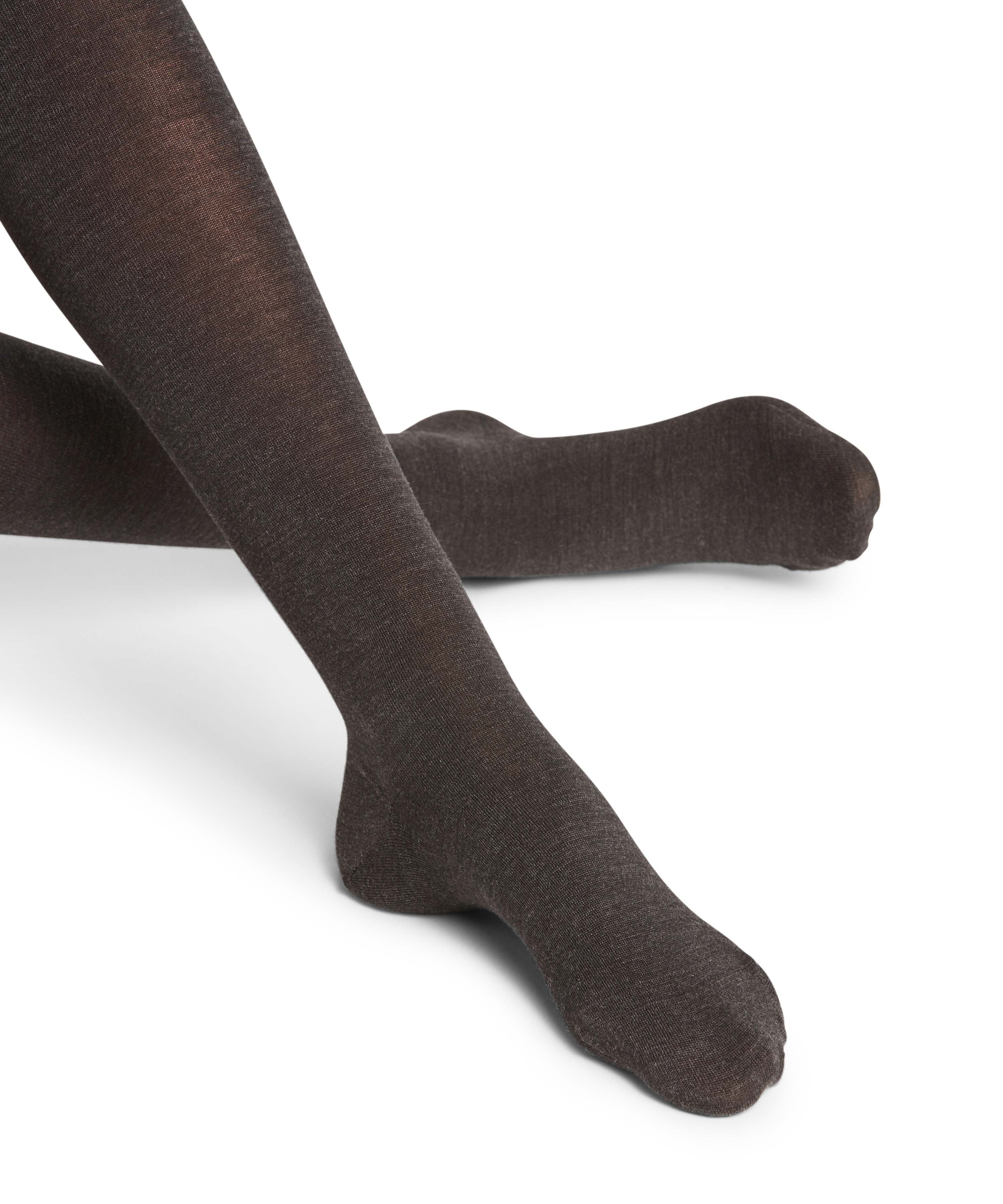 Collants de mulher Falke de lã e algodão Cinzento-escuro-4