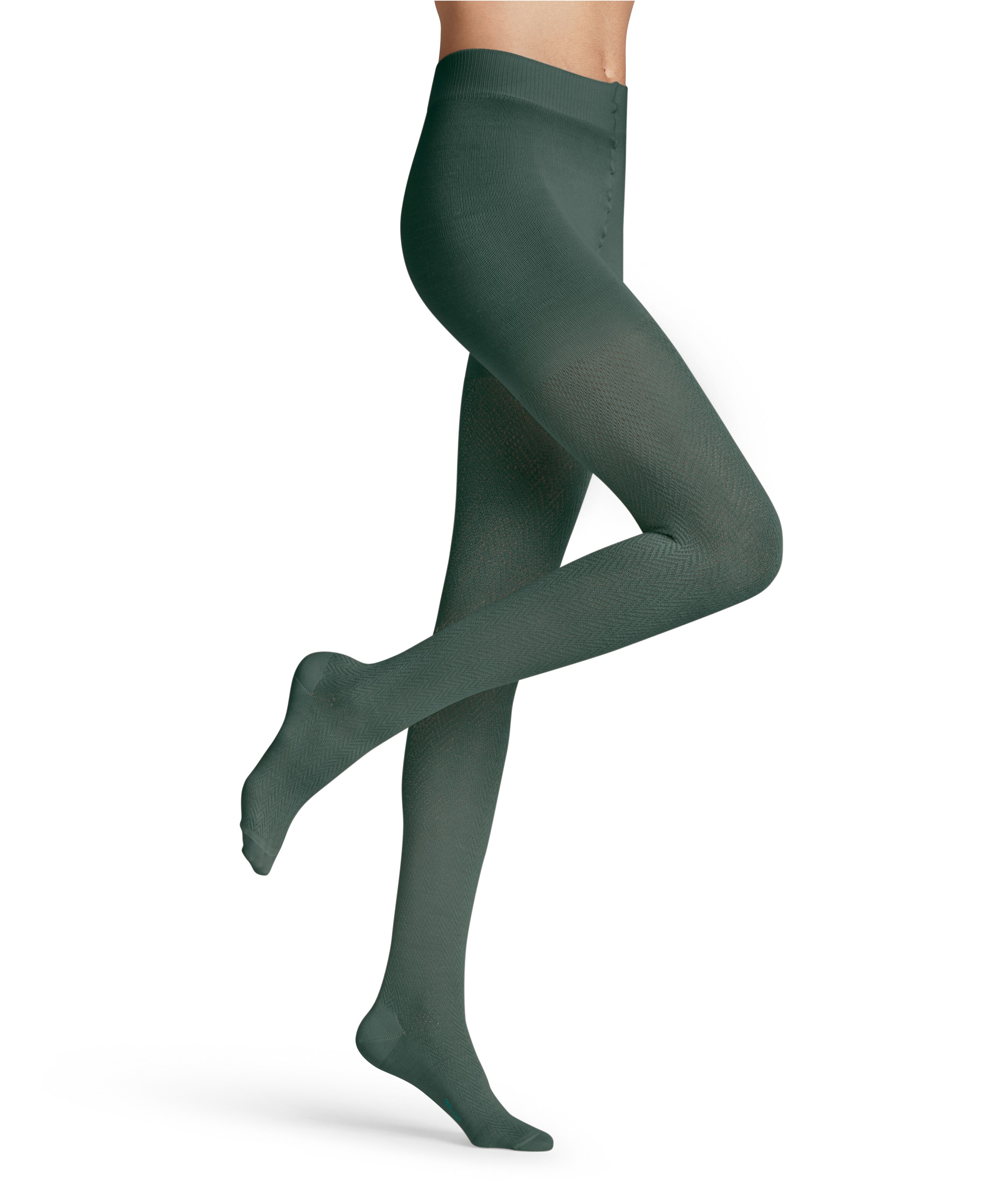 Collants de Lã Chevron Verde-escuro-3