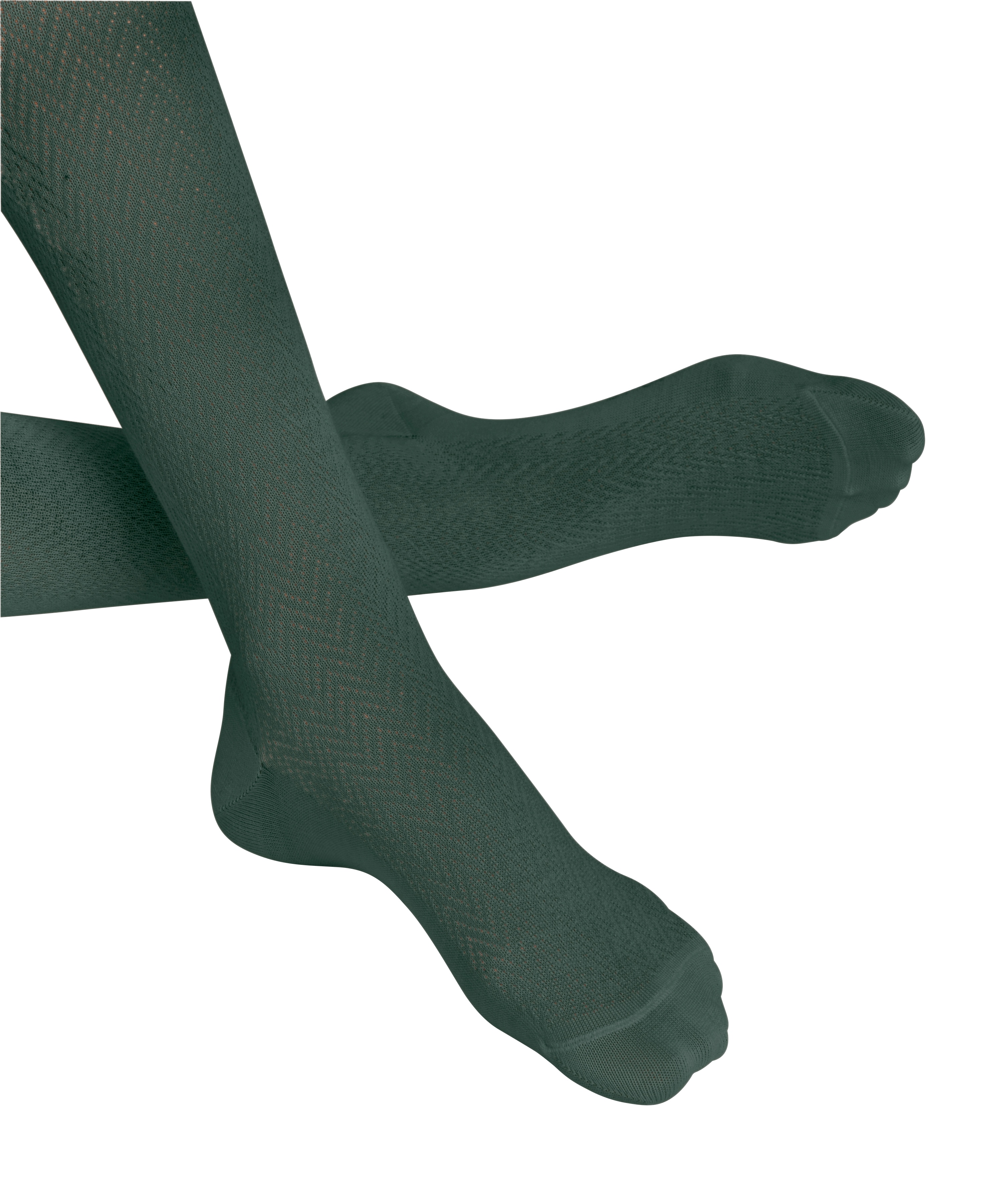 Collants de Lã Chevron Verde-escuro-4