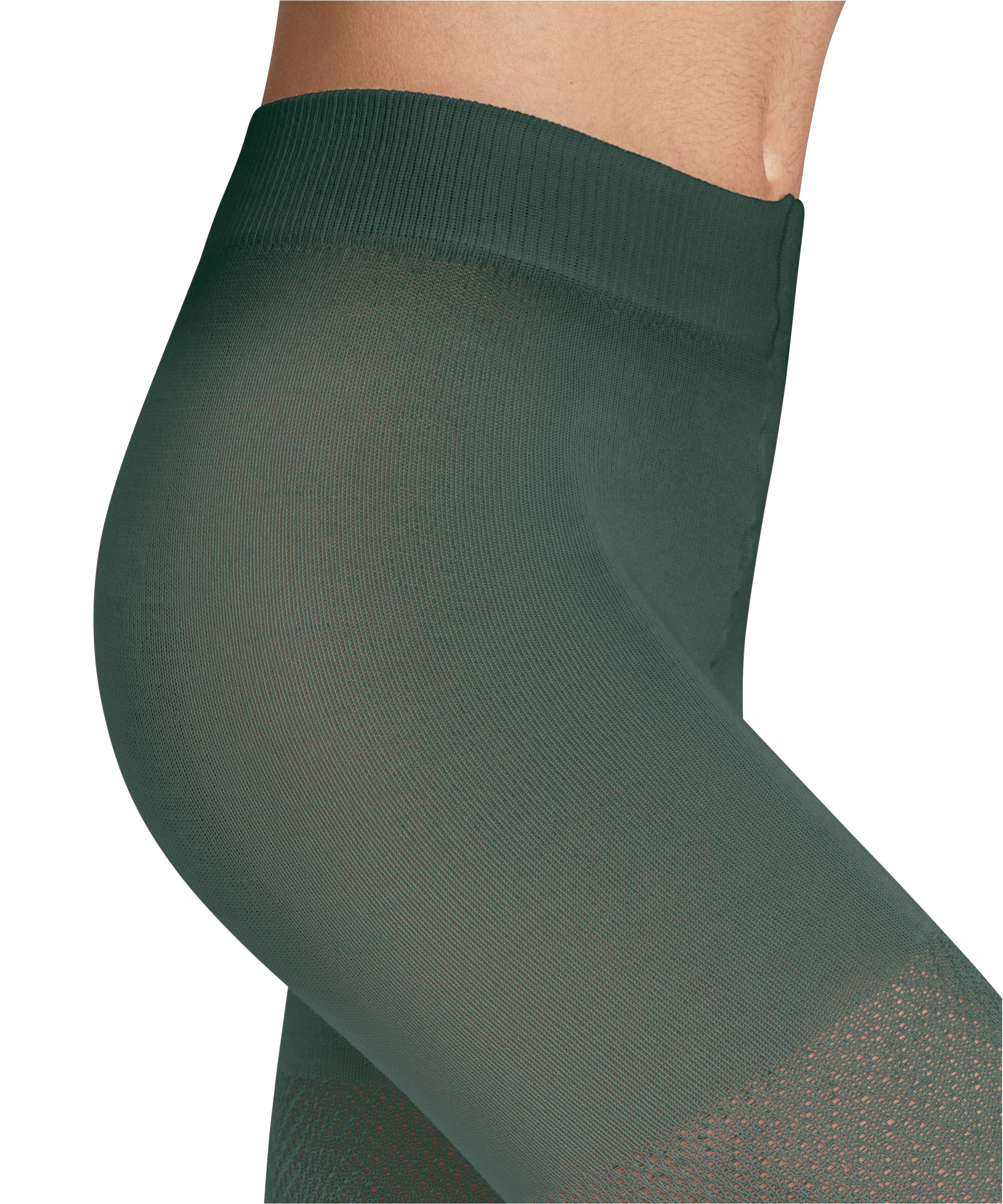 Collants de Lã Chevron Verde-escuro-5