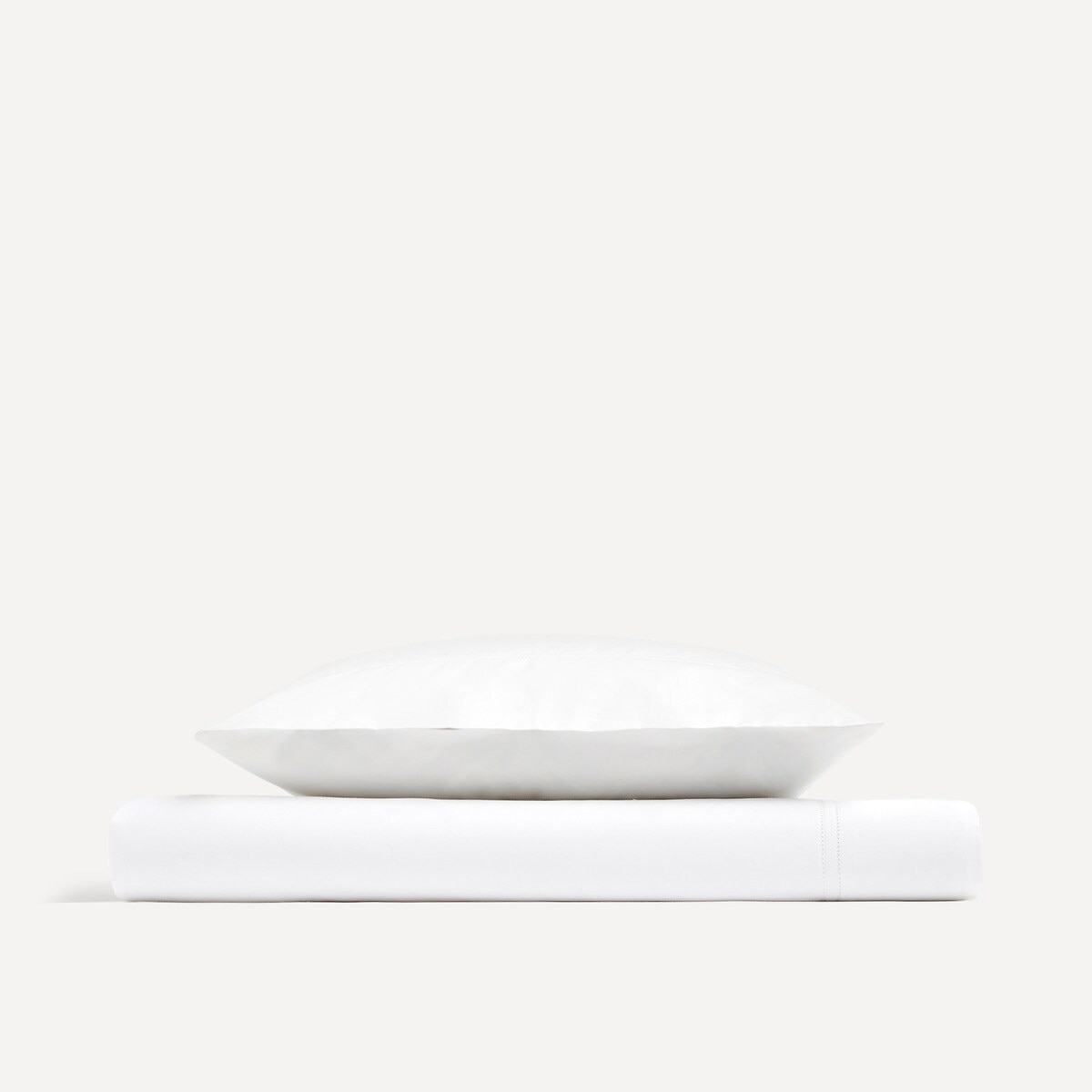 Conjunto de Lençóis de Algodão Egípcio e Cetim 600 Fios Branco-6