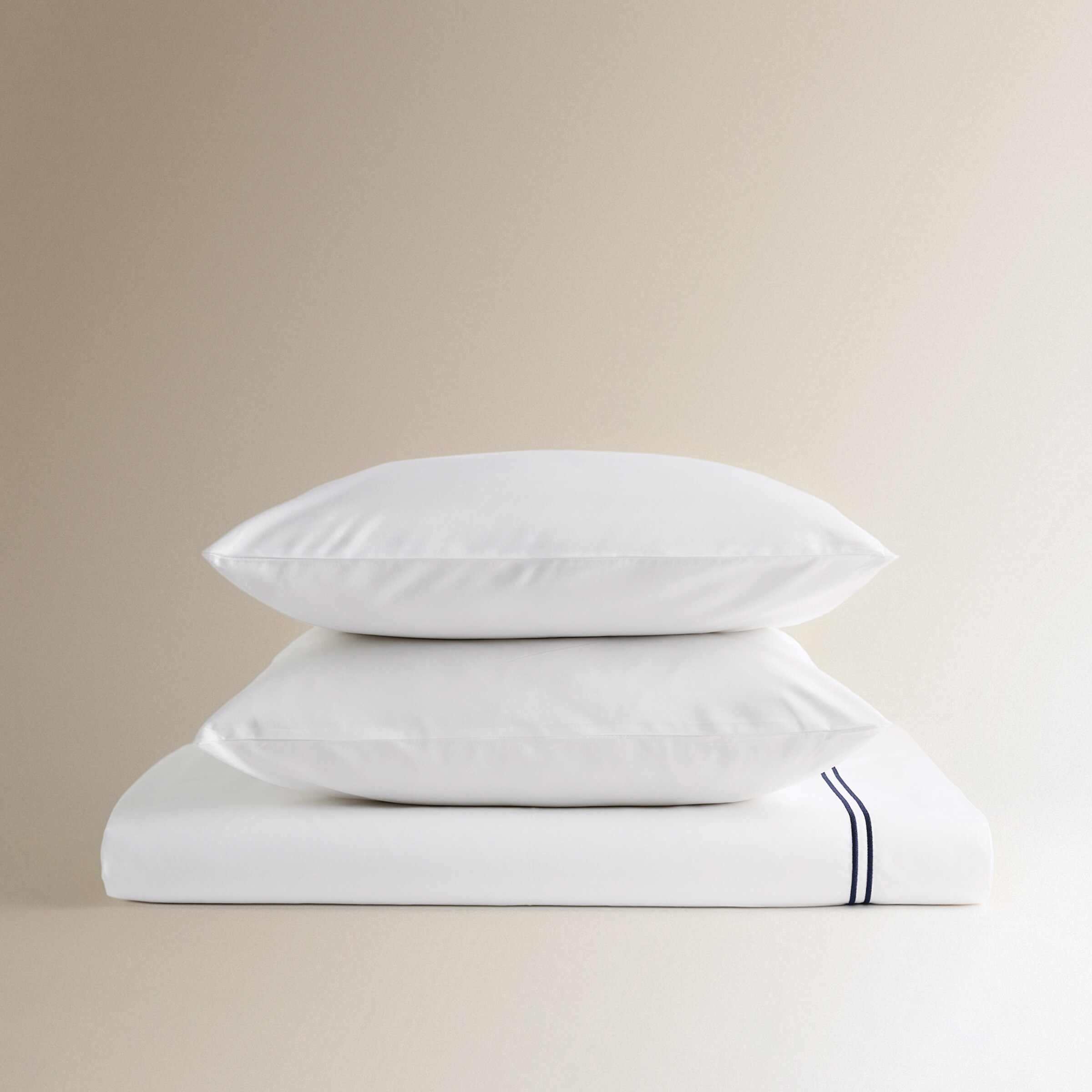 Juego de sábanas percal algodón egipcio 400 hilos Hotel El Corte Inglés - Marino Cama 90 cm Marino-5