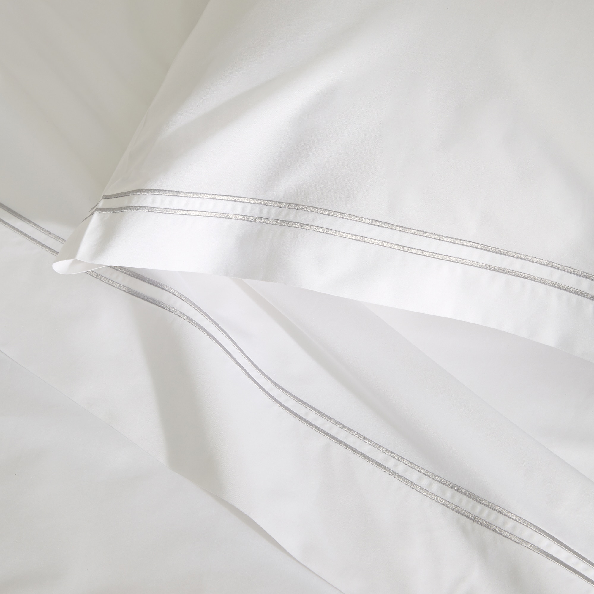 Juego de sábanas percal algodón egipcio 400 hilos Hotel El Corte Inglés - Gris Cama 90 cm Gris-3