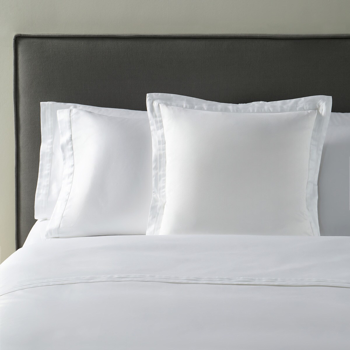 Conjunto de Lençóis de Cetim de Algodão Egípcio Milan - 600 Fios Branco-5