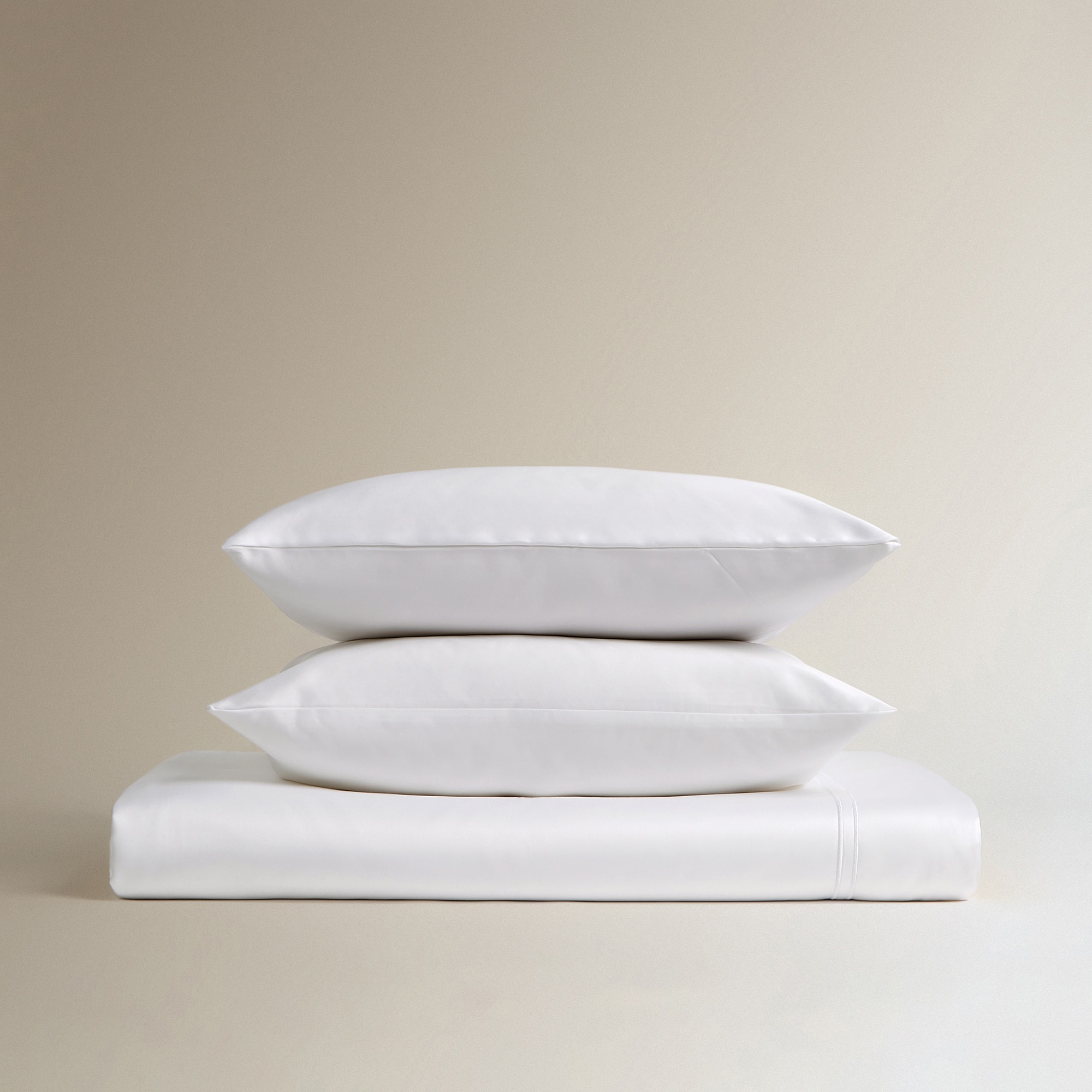 Juego de sábanas algodón egipcio Satén 1000 hilos El Corte Inglés - Blanco Cama 90 cm Blanco-5