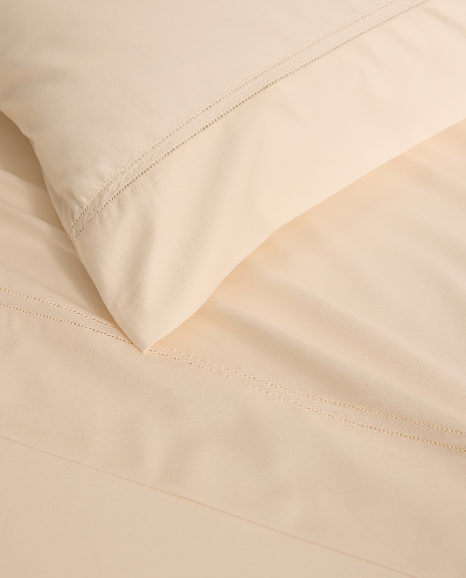 Juego de sábanas algodón egipcio Satén 600 hilos El Corte Inglés - Beige Cama 90 cm Beige-3