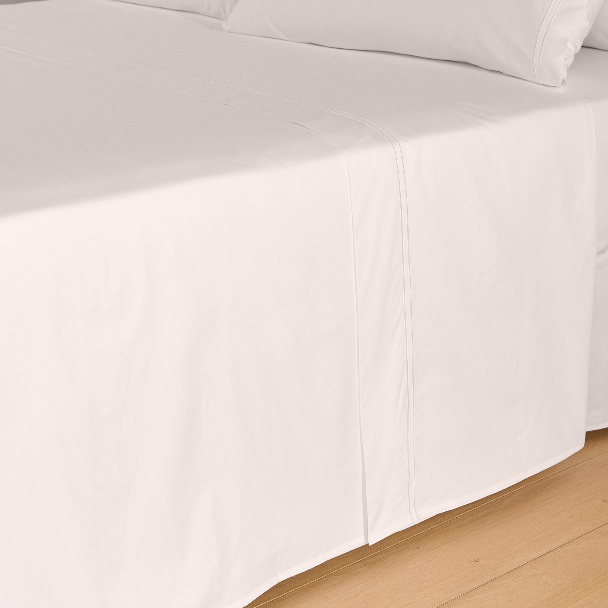 Juego de sábanas percal algodón egipcio 400 hilos Hotel El Corte Inglés - Blanco Cama 90 cm Blanco-2