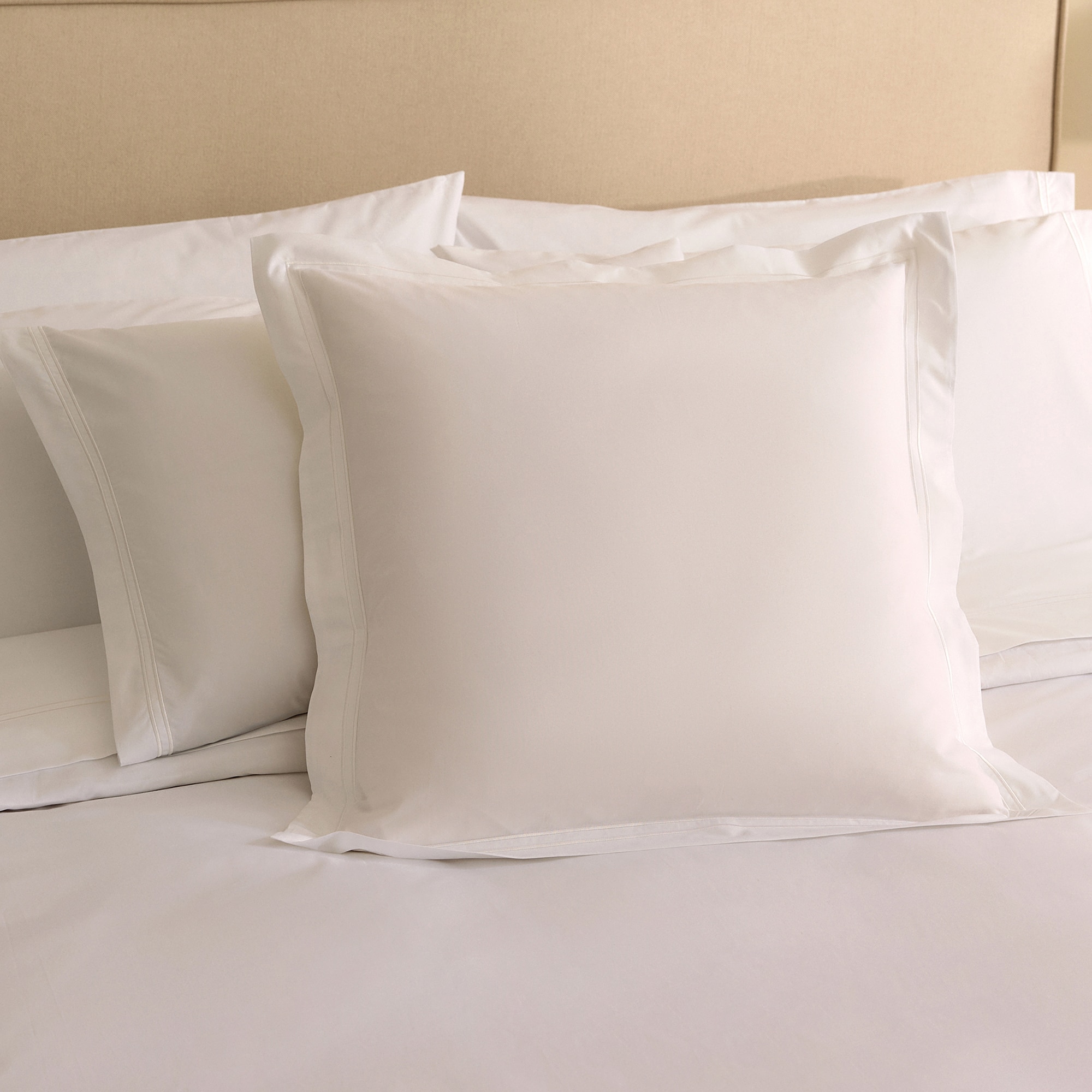 Juego de sábanas percal algodón egipcio 400 hilos Hotel El Corte Inglés - Blanco Cama 90 cm Blanco-4