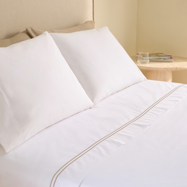 Juego de sábanas percal algodón egipcio 400 hilos Hotel El Corte Inglés