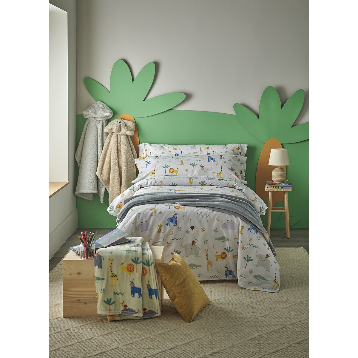 Conjunto de Capa de Edredão Infantil Savana Multicolor-6