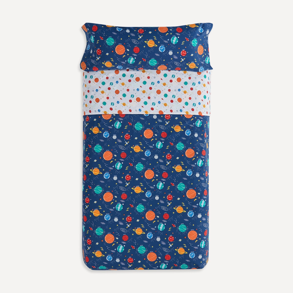 Imagen 0 de Juego de funda nórdica infantil Planetas Basics El Corte Inglés