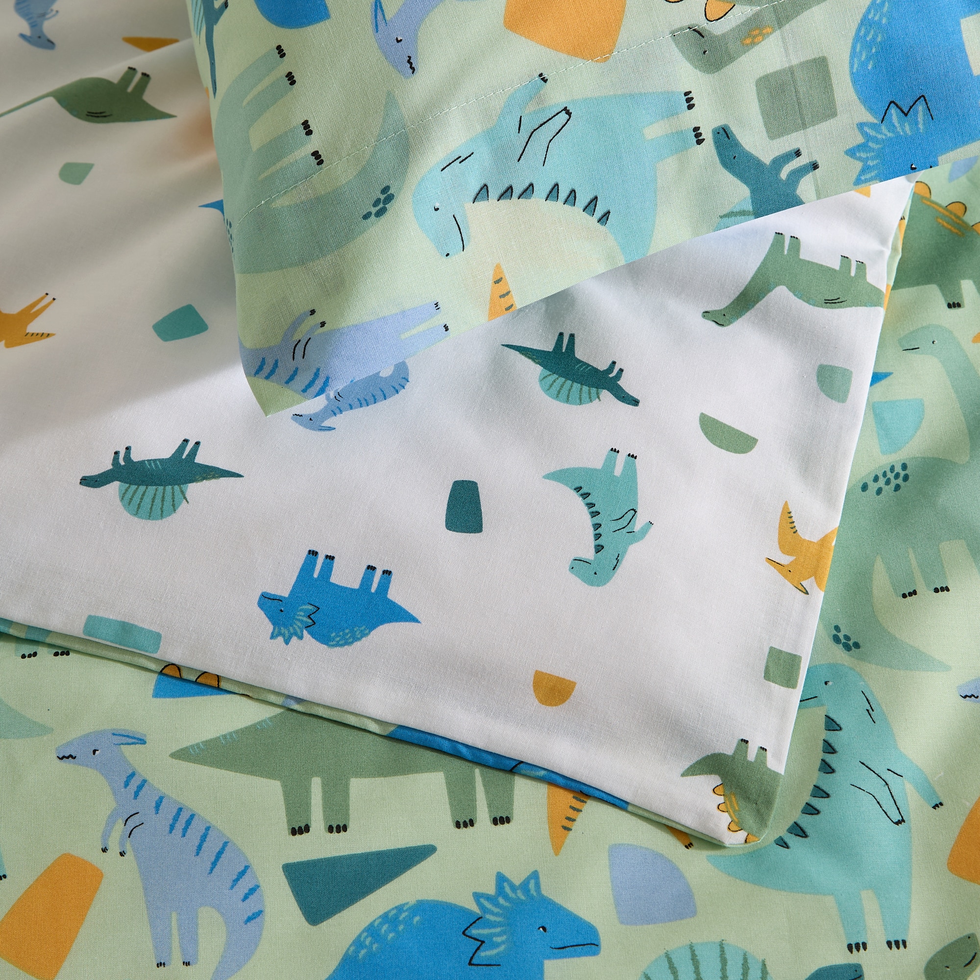 Conjunto de Capa de Edredão Dinos Multicolor-5