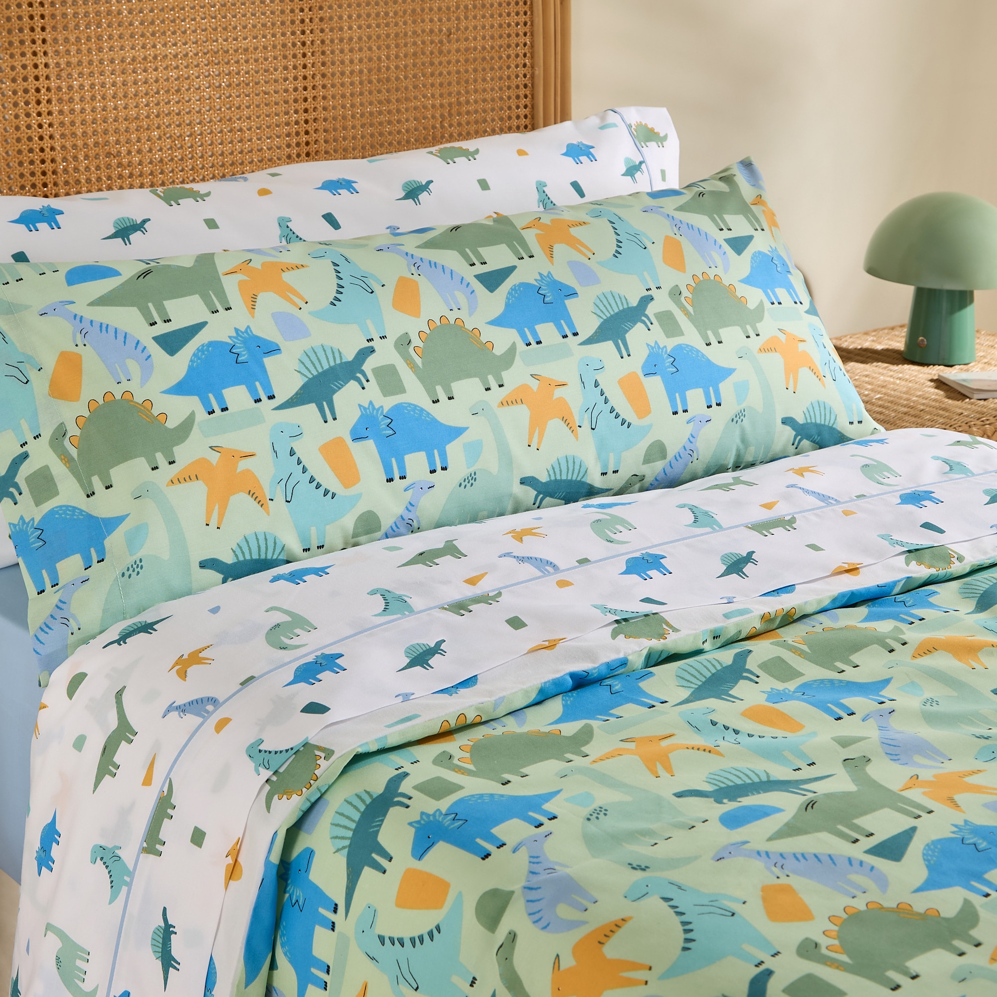 Conjunto de Capa de Edredão Dinos Multicolor-8